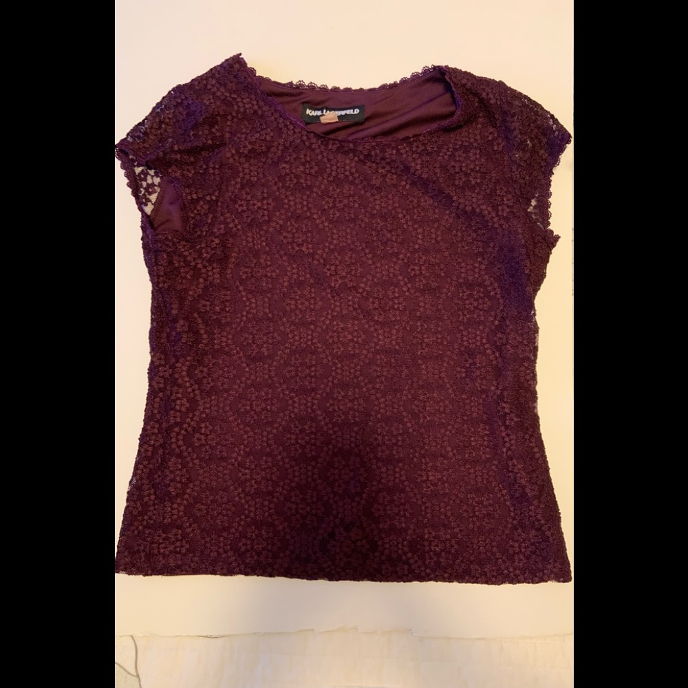 Plum lace shirt